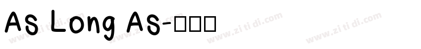 As Long As字体转换